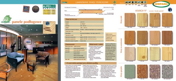 Alpex - opracowanie graficzne i druk katalogu paneli podogowych