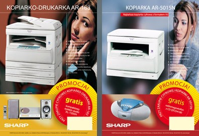 Sharp - projekt graficzny i druk ulotek reklamowych